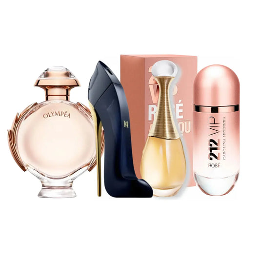 Zestaw 4 perfum | Good Girl, Olympea, Jadore, 212 Vip Rosé
