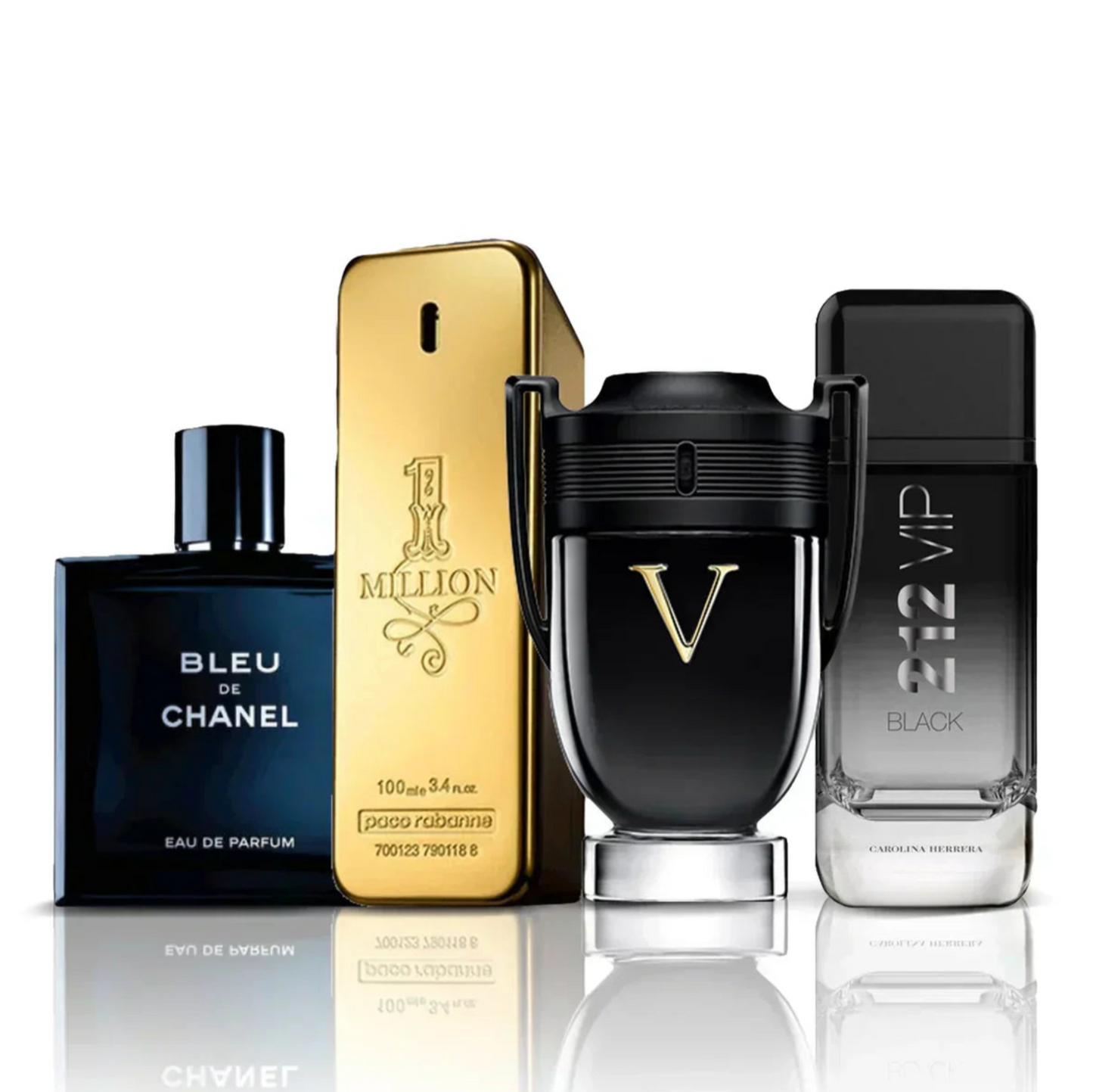 Zestaw 4 perfum | Invictus Victory + One Million + Bleu de Chanel + 212 Vip Black