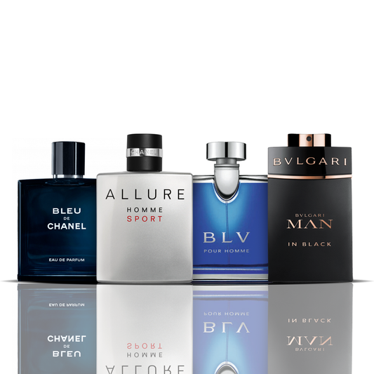 Zestaw 4 perfum | Bleu de Chanel + Allure Sport + BLV + Bvlgari Man in Black 100ML